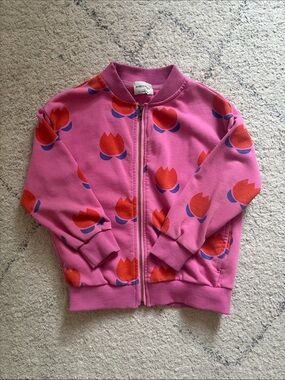 Bobo choses Pink Floral Zip sweatshirt